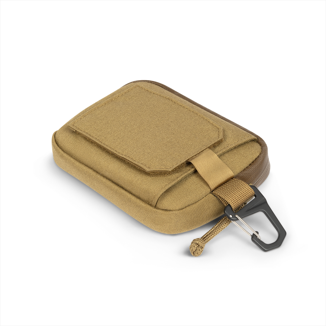 Grayl® G-MOD Flat Pouch - Medium / Back View Velcro Closed Tab / Coyote Brown