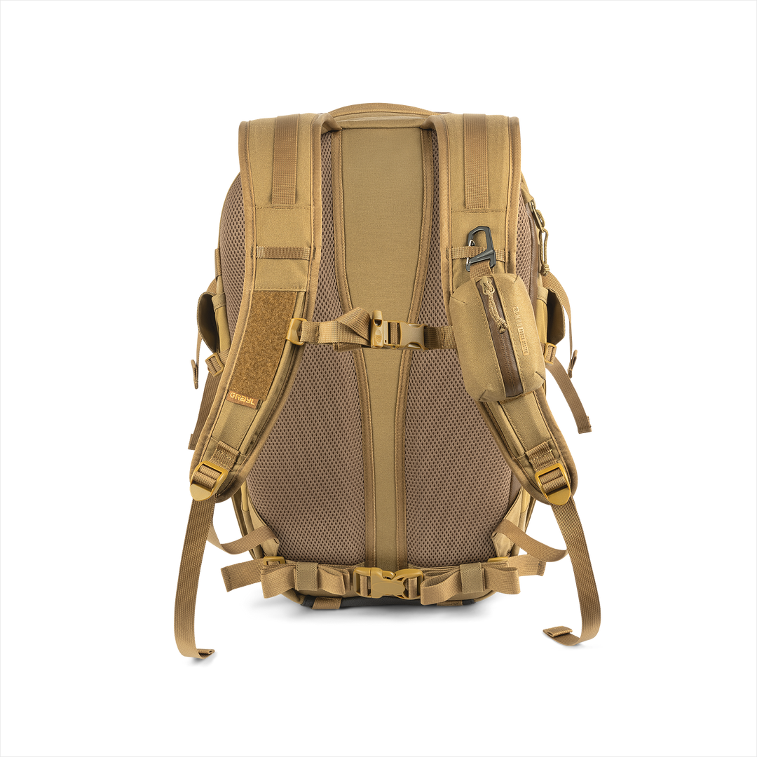 Grayl® Mission Expanse Backpack - 25L / Back View / Coyote Brown