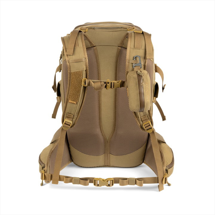 Grayl® Mission Expanse Backpack - 30L / Back View / Coyote Brown