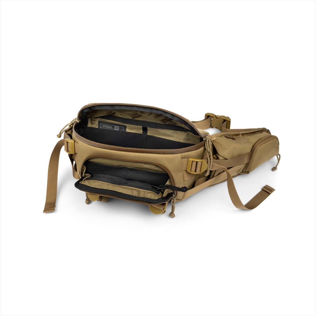 Grayl® Mission EXP Hip Pack - 2.5L / Open View / Coyote Brown