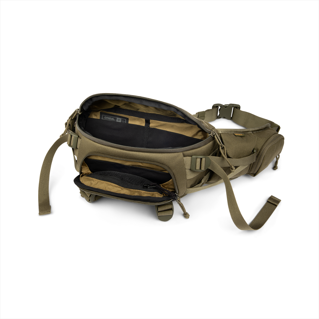 Grayl® Mission EXP Hip Pack - 2.5L / Open View / Olive Drab