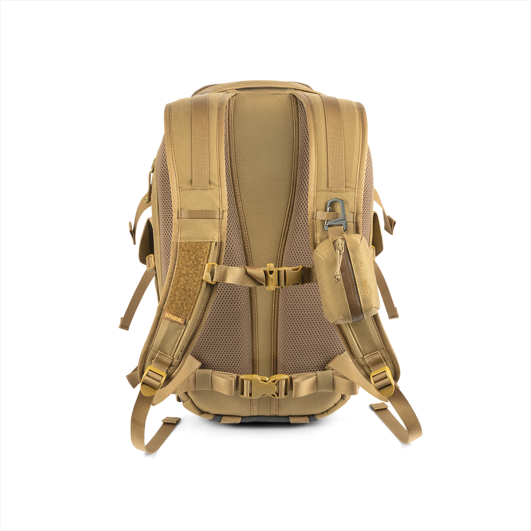 Grayl® Transport Expanse Backpack - 20L / Back View / Coyote Brown