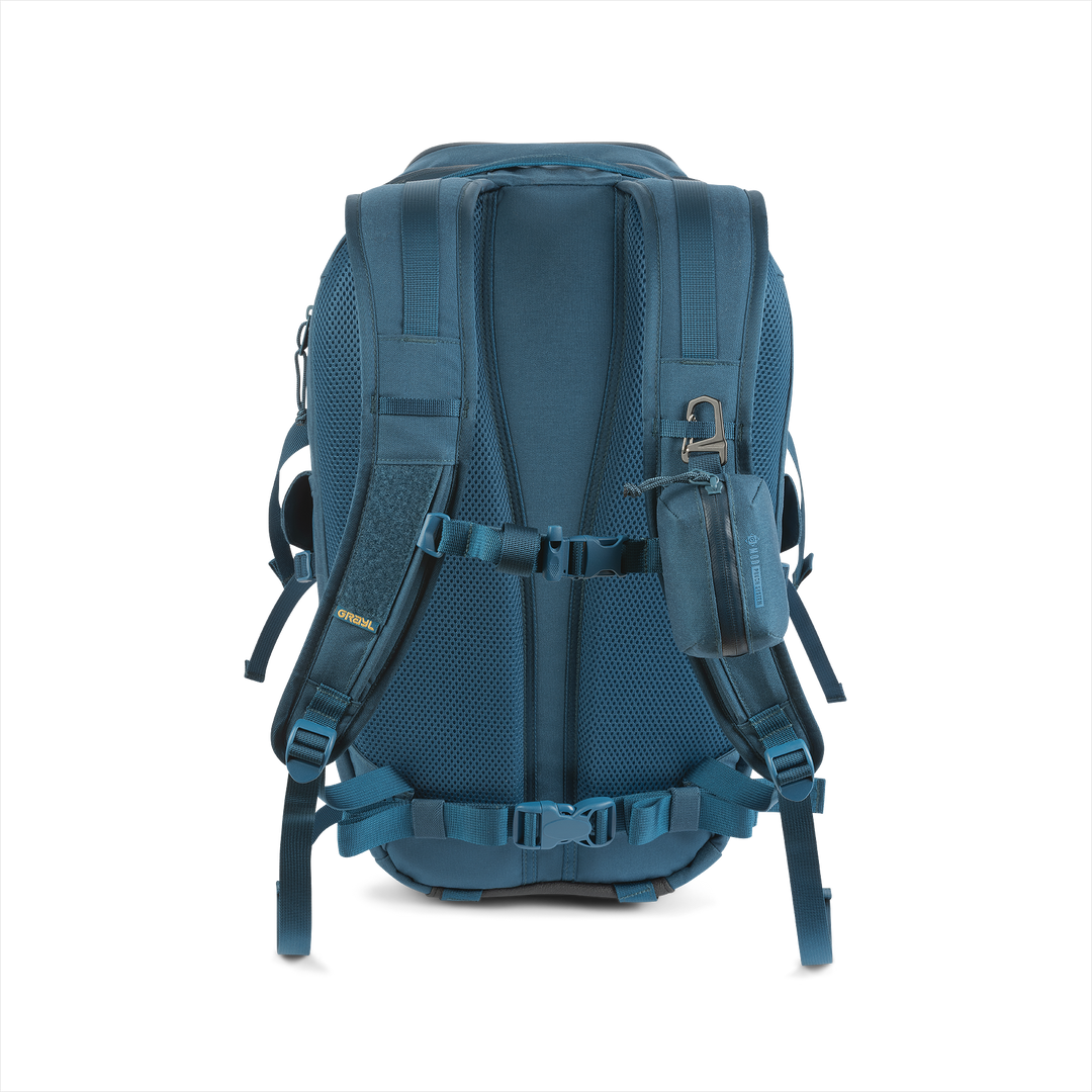 Grayl® Transport Expanse Backpack - 25L / Back View / Wander Blue