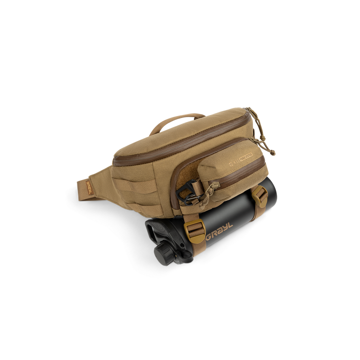 Grayl® Transport Hip Pack - 2L / BottleLock View / Coyote Brown