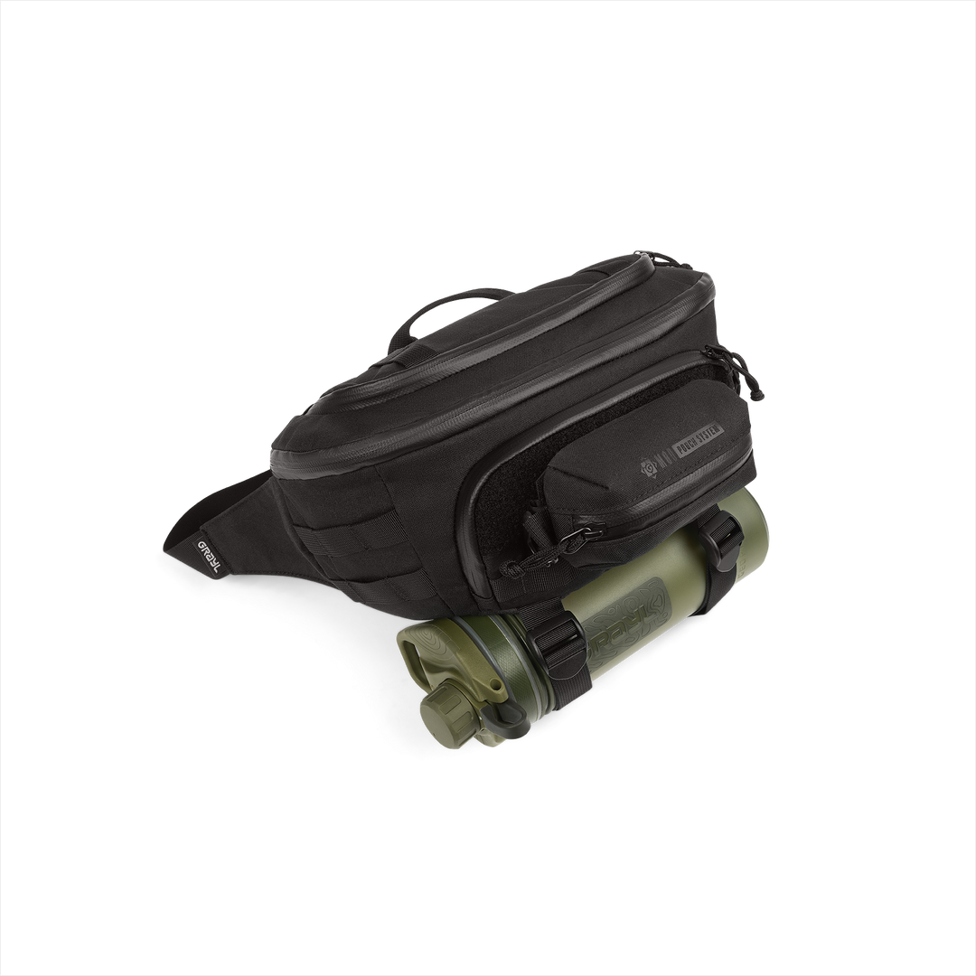Grayl® Transport Hip Pack - 4L / BottleLock View / Covert Black