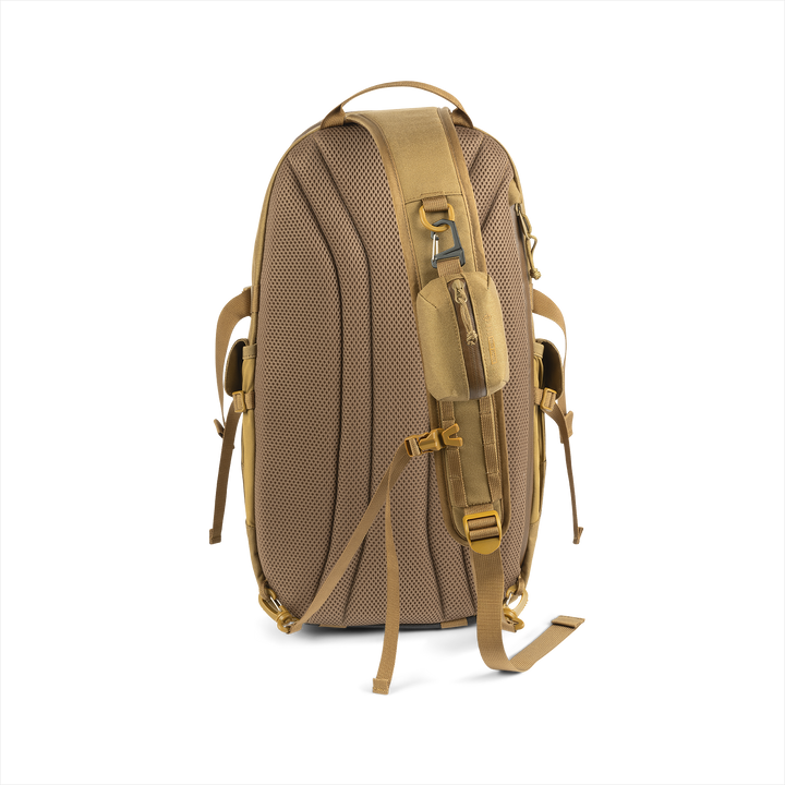 Grayl® Transport Expanse Sling Daypack - 18L / Back View / Coyote Brown