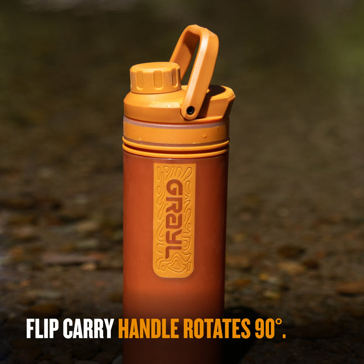 Best top rated Grayl UltraPress Filter and Purifier Water Bottle – 16.9 Fluid Ounces / Nature Edition / Flip Carry View / Mojave Redrock