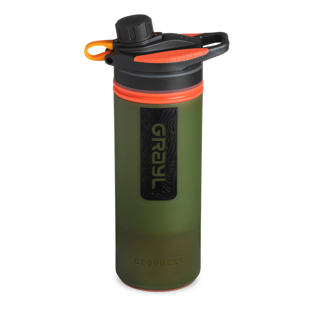GRAYL GeoPress Titanium Wasserfilterflasche – Inkl. Kochdeckel, 680 Ml – Für Wandern, Camping & Notfälle – Entfernt Viren, Bakterien, Mikroplastik GRAYL GeoPress Titanium Wasserfilterflasche – Inkl. Kochdeckel, 680 Ml – Für Wandern, Camping & Notfälle – Entfernt Viren, Bakterien, Mikroplastik