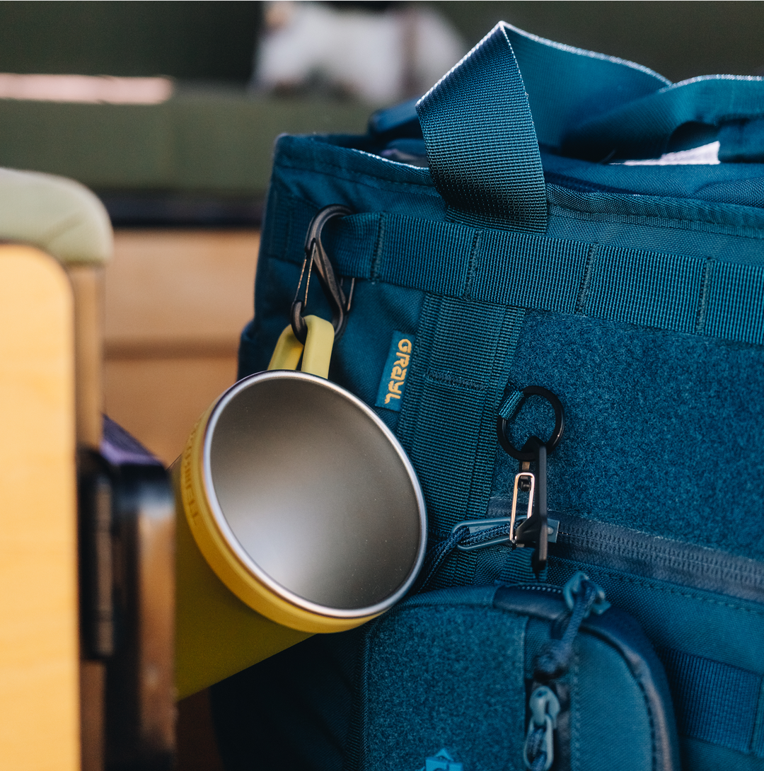 bar-tacked molle webbing rail system