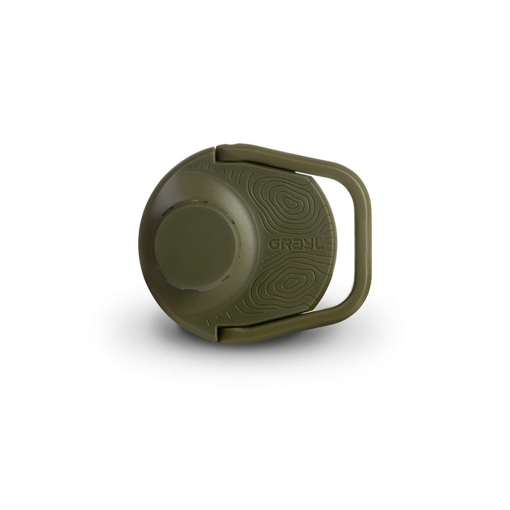 Grayl UltraPress Ersatz-Drink-Thru-Deckel | Olive Drab | Seitenansicht / Olive Drab