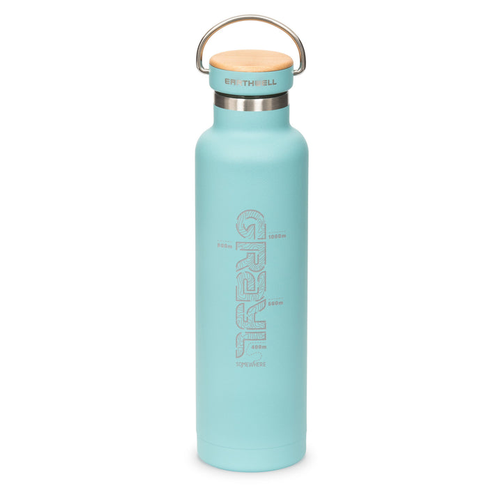 Earthwell® xGrayl 22oz Woodie™ Flasche / Aqua Blau