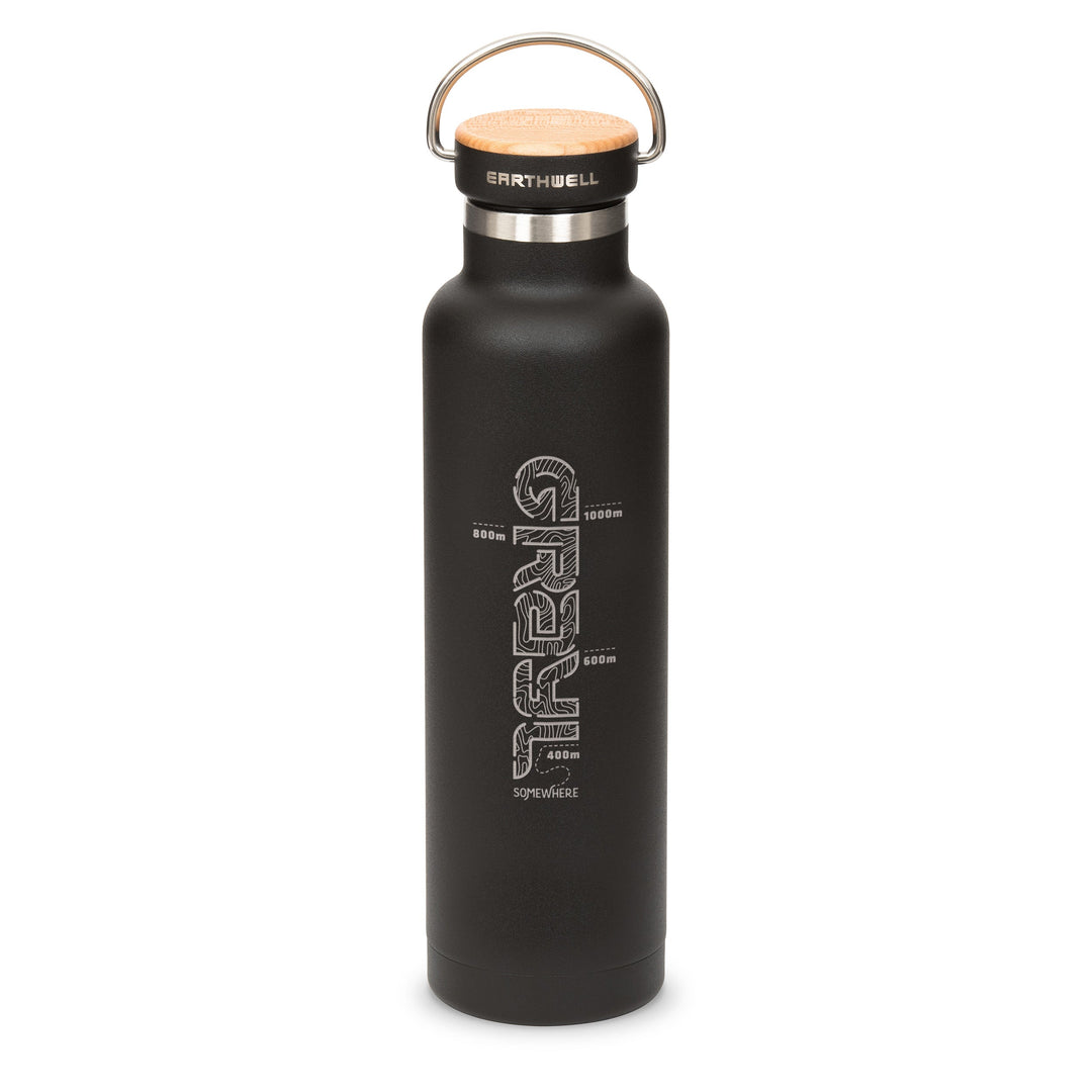  Earthwell® xGrayl 22oz Woodie™ Flasche / Vulkanisch Schwarz