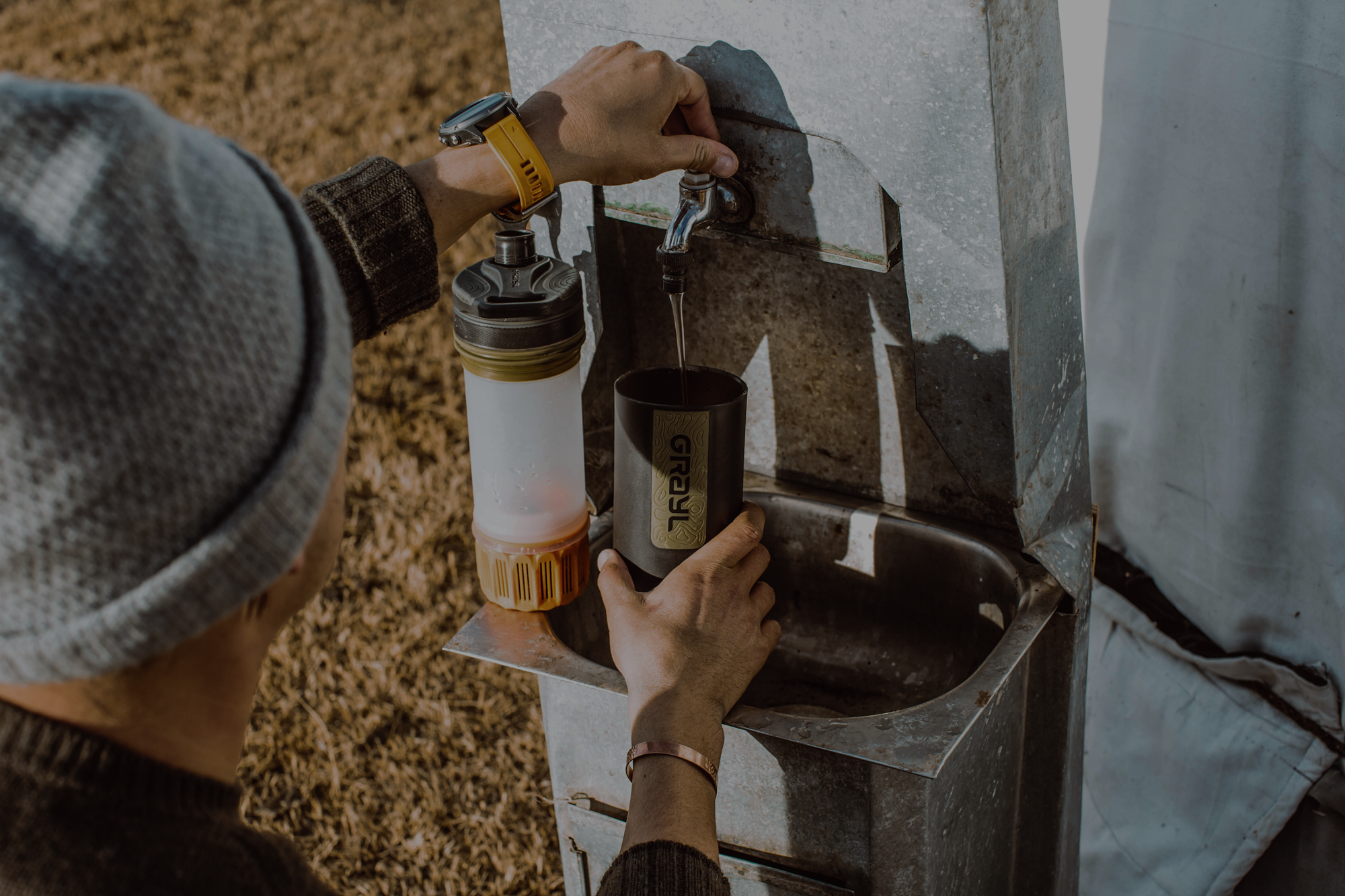 Die Grayl GeoPress bietet OnePress™ Global Protection vor durch Wasser übertragenen Krankheitserregern.