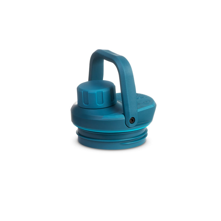 Grayl UltraPress Tapa de Repuesto Drink-Thru | Forest Blue | FlipCarry Handle Up View / Forest Blue